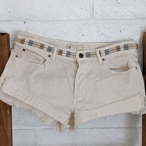 Free People cream colored shorts size 28